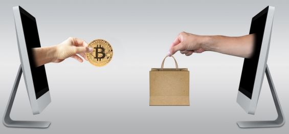 Графическое изображение покупки товара за Биткоины