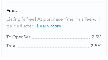 Комиссии на OpenSea